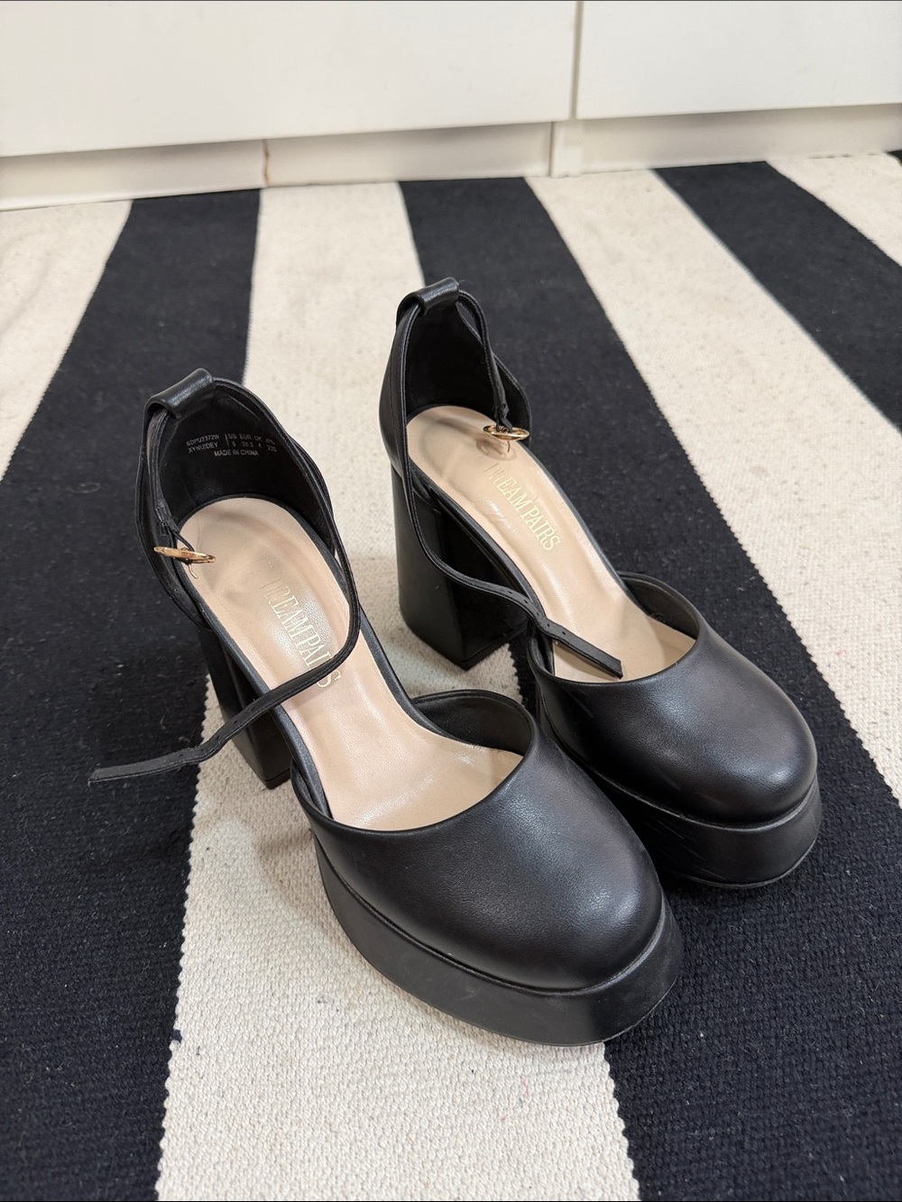 Bershka Black Platform Mary Jane Heels